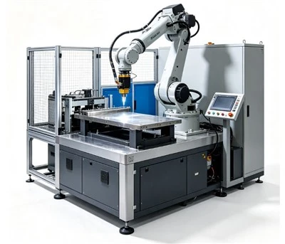 Roboter-Laserschweißarbeitsplatz